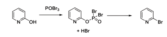 Deoxy bromination using POBr3