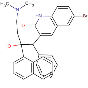 2(1H)-Quinolinone,6-bromo-3-[4-(dimethylamino)-2-hydroxy-2-(1-naphthalenyl)-1-phenylbutyl]-  