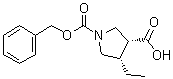 (3R,4S)-4-ethyl-1,3-Pyrrolidinedicarboxylic acid 1-(phenylmethyl) ester