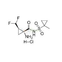 (1R,2R)-1-amino-2-(difluoromethyl)-N-(1-methylcyclopropylsulfonyl)cyclopropanecarboxamide hydrochloride  