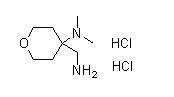 4-(Dimethylamino)tetrahydro-2H-pyran-4-methanamine hydrochloride (1:2)  