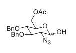 6-O-Acetyl-2-azido-3,4-di-O-benzyl-2-deoxy-β-D-glucopyranose  