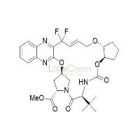 methyl (33R,35S,91R,92R,5S,E)-5-(tert-butyl)-14,14-difluoro-4,7-dioxo-2,8,10-trioxa-6-aza-1(2,3)-quinoxalina-3(3,1)-pyrrolidina-9(1,2)-cyclopentanacyclotetradecaphan-12-ene-35-carboxylate  