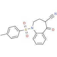 1-[(4-methylphenyl)sulfonyl]-5-oxo-2,3,4,5-tetrahydro-1H-benzazepine-4-carbonitrile  