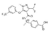 (S)-4-(1-(3-(difluoromethyl)-1-methyl-5-(3-(trifluoromethyl)phenoxy)-1H-pyrazole-4-carboxamido)ethyl)benzoic acid  CAS: 1369489-71-3  