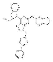 (2S)-2-[[2-(2,3-dihydro-1H-inden-5-yloxy)-9-[(4-phenylphenyl)methyl]purin-6-yl]amino]-3-phenylpropan-1-ol