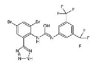1-[3,5-bis(trifluoromethyl)phenyl]-3-[2,4-dibromo-6-(2H-tetrazol-5-yl)phenyl]urea
