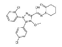1-(2-Chlorophenyl)-5-(4-chlorophenyl)-4-methoxy-N-(2-oxo-1-piperidinyl)-1H-pyrazole-3-carboxamide